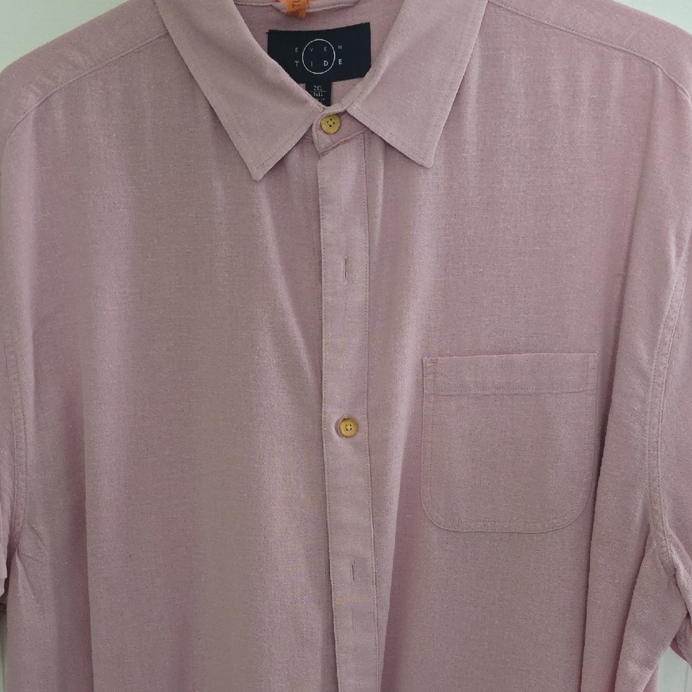 Elegant Men's Mauve Button-Down Shirt